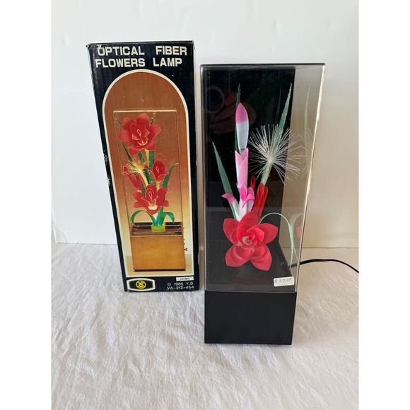 Yiring Sheng Accents Vtg 984 Flower Fiber Optic Musical Lamp 14